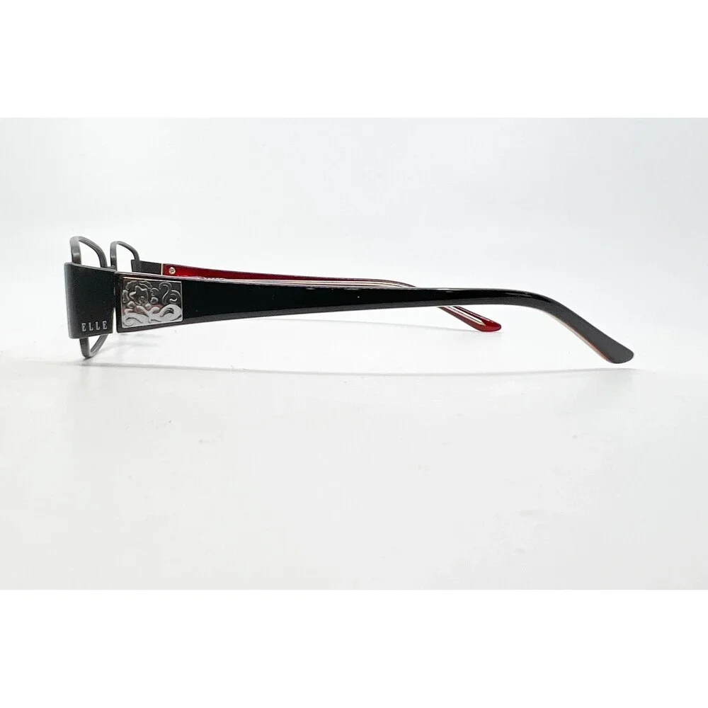 Elle Eyeglasses Womens Black Red Rectangular EL18757 50-18-130
